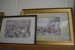 Two coloured prints after Anton Pieck (2)