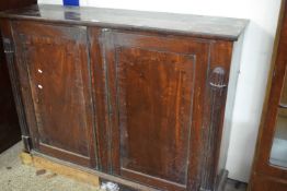 19th Century mahogany two door cupboard for restoration, 140cm wide
