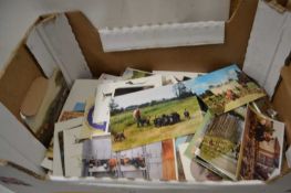 Box of various assorted postcards, fox hunting interest