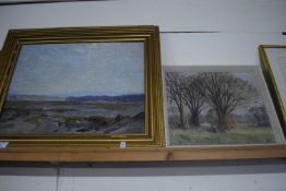 Mixed Lot: 20th Century school study Trees in Winter on Eaton Links by Paul Smyth together with a