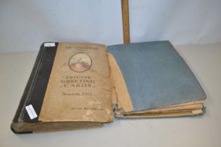 Two vintage scrap books and contents