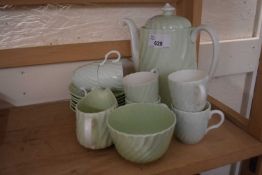Quantity of pale green Minton tea wares