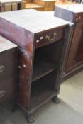 A sideboard end with claw feet (a/f)