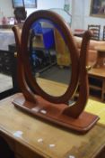 Oval dressing table mirror