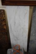 A white marble slab