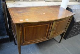 Bow fronted two door sideboard