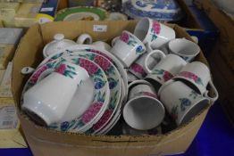 Quantity of Crown Dynasty floral decorated tea and dinner wares