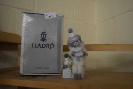 Boxed Lladro figure of Pierrot with Concertina