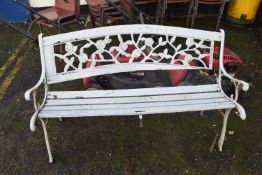 Metal framed garden bench for repair