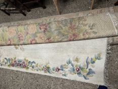 Two large early 20th Century floral patterned rugs