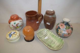 Mixed Lot: Various ceramics and other items to include ginger jars, pottery mug etc