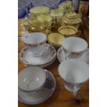 Mixed Lot: Various assorted tea wares to include Crown Staffordshire