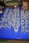Large Mixed Lot: Various modern drinking glasses, decanters etc