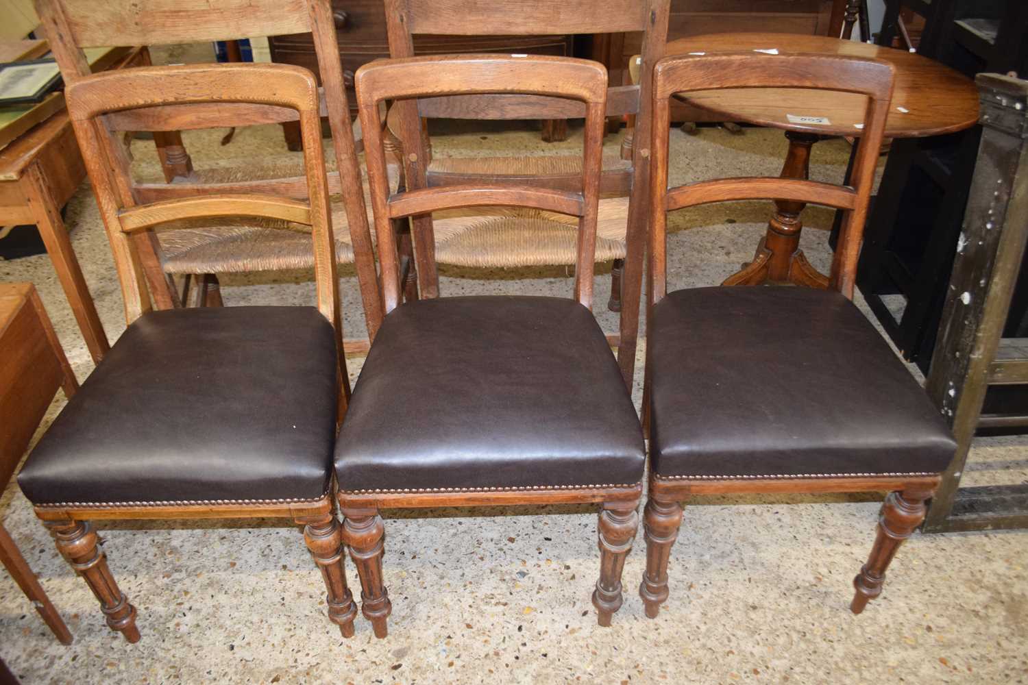 Three late Victorian dining chairs