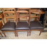 Three late Victorian dining chairs