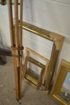 A large gilt picture frame plus two others, smaller