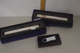 Two boxed paper knives and a further combination lock from the Hebridean Princess Cruiser