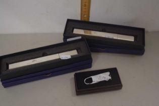 Two boxed paper knives and a further combination lock from the Hebridean Princess Cruiser