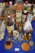 Mixed Lot: Various bottles Smirnoff Vodka, Martini, miniature bottles of various whisky and other