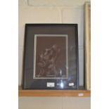 Framed print of a Labrador entitled "His Masters Voice"