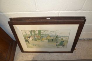 Cecil Aldin, a group of three coloured prints from The Fallowfield Hunt Series, Breakfast at The