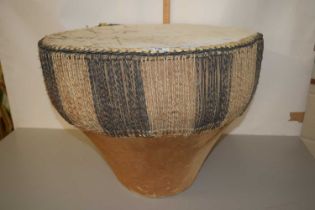 A large hide covered drum