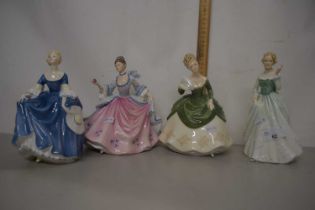 Royal Doulton figurines, Grace, Soiree, Hilary and Rebecca (4)