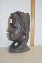 A West African hardwood bust