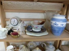 Mixed Lot: Assorted ceramics, mantel clock and other items