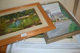Waterside, West Lodge, Aylsham by P James, oil on board together with two others (3)