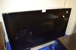 A Toshiba flat screen TV