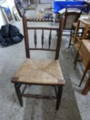 Rush seated kitchen chair