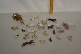 Mixed Lot: Various die cast models to include Royal State Coach, various racehorses, dogs etc