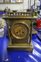 Brass mantel clock