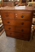 Victorian mahogany five drawer chest, 101cm wide