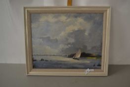 J Fairhurst, study of sailing boats on The Broads, oil on board