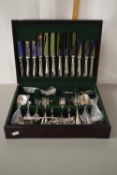 A canteen of silver plated cutlery by George Butler