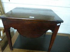 Georgian mahogany commode converted to a stool, 51cm wide