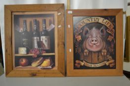 Two reproduction prints, Country Life and Bottles of Port