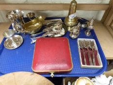 Mixed Lot: Assorted EPNS, other metal wares, flat ware etc