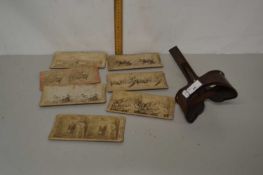 Vintage stereoscope viewer and cards