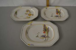 A quantity of Tams ware woodland pattern plates
