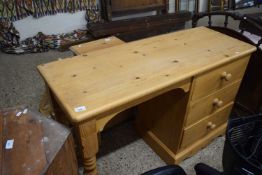 Modern pine desk or dressing table, 120cm wide