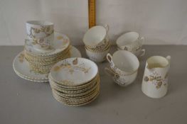 Quantity of late 19th Century gilt decorated tea wares