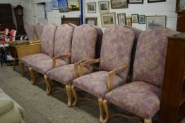A set of twelve large highback upholstered chairs from the Kreiss collection
