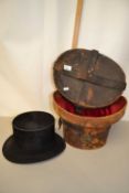 Gents vintage hat by Dunn & Co, London, worn condition together with accompanying leather case