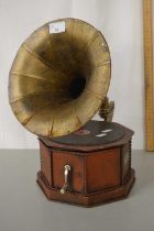 A model of a vintage gramophone