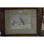 Mixed Lot: Britton study an equestrian scene together with a further L M Burley study of river scene