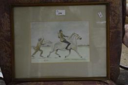 Mixed Lot: Britton study an equestrian scene together with a further L M Burley study of river scene