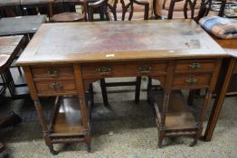 A late Victorian writing table, 107cm wide